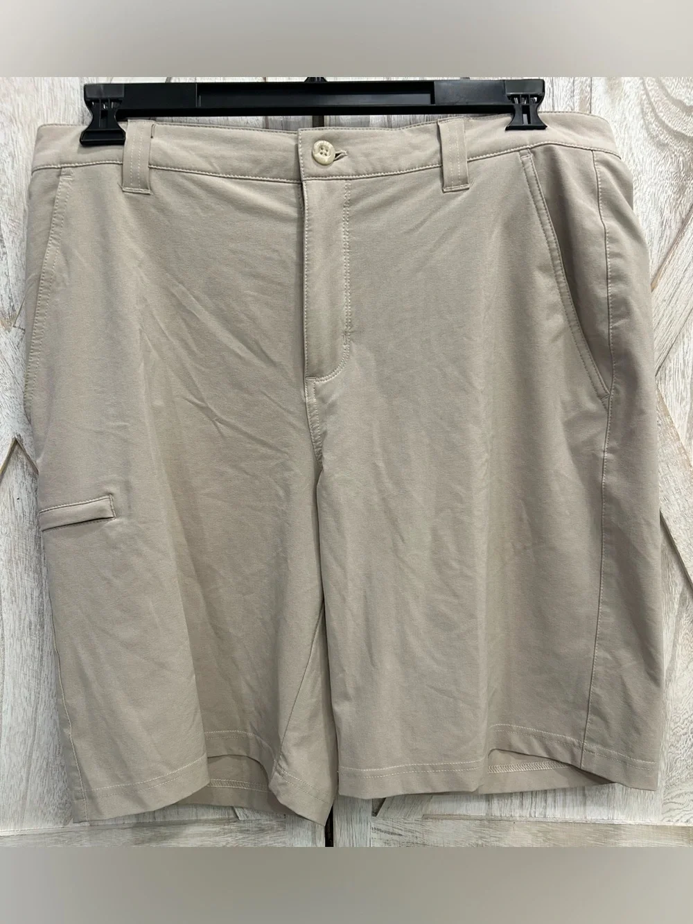 Columbia PFG Graner Marlin II 34x10 Fishing Khaki Outdoor Shorts FM4602